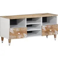 vidaXL Tv-meubel 100x33,5x46 cm massief mangohout