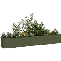 vidaXL Plantenbak 280x40x40 cm koudgewalst staal olijfgroen