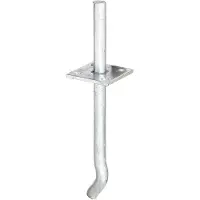 Alberts 215446 I-paalhouder met stift | om in beton te gieten | thermisch verzinkt | stiftlengte 100 mm | betonanker 200 mm | stift-Ø 16 mm
