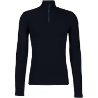 We Norwegians - Tryvann Colblock Zipup - Merinolongsleeve S, zwart