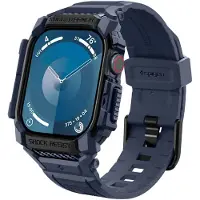 Spigen Rugged Armor Pro case voor de Apple Watch 10 - 42 mm - Navy Blue