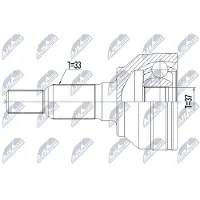 NTY NPZ-CH-024 Homokineet reparatie set, aandrijfas