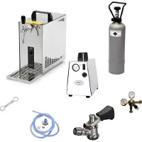 Ich-zapfe Complete Set - Biertap PYGMY 25, 1-kraans, 35 liter/uur - met Luchtcompressor, Fustkoppeling Type G - Droogkoeler, Thuistap, Bierkoeler
