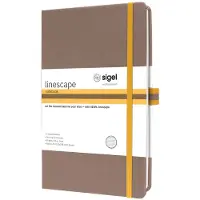 Sigel Linescape notitieboek A5 gelijnd 80 g/m² 88 vellen bruin