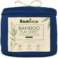 Bambaw Luxe Bamboe Lakens 270x290cm – Ultra ademende stof – Hypoallergeen – Beddengoed - Blauw Marine