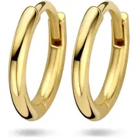 The Jewelry Collection 14K geelgoud klapoorringen 1,5 mm ronde buis 4027887