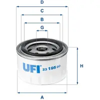 Ufi 23.195.00 Oliefilter