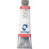 Van Gogh Acrylverf Wit - Acrylpaint - 105 Titaanwit - Acrylic Verf Paint - Acrylaatverf - Witte Hobbyverf - Watergedragen Verf - Sneldrogende Pigmentrijke Verf - 40ml