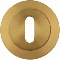 HDD pro Sleutelplaatje Rond Draairozas Mat Messing Gepolijst