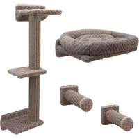 Kerbl Climbing wall for cats - - MONTE ALPI - 8 pieces - Gray - Climbing tower
