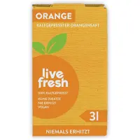 LiveFresh 100% sinaasappelsap koudgeperst – saptap – zonder toevoegingen – sinaasappels vruchtensap gemaakt in Duitsland – 3 Liter