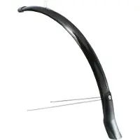 Eurofender Voorspatbord 28" - Onzichtbare Montage - 51 mm Breed - Zwart Kunststof