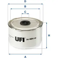 Ufi 24.454.00 Brandstoffilter