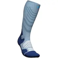Bauerfeind Sports - Women's Outdoor Merino Compression Socks - Compressiesokken 39-42 - Wade S, blauw/grijs