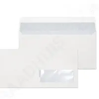 White Label Dienstenvelop wit 110 x 220 mm - EA5/6 venster rechts zelfklevend (500 stuks)