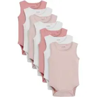 Next Rompertje/body pink / oudroze / wit