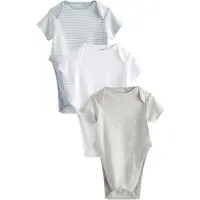 Next Rompertje/body duifblauw / pastelgroen / wit