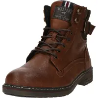 Mustang Veterlaarzen 'Veterschoenen Hoog' cognac