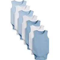 Next Rompertje/body duifblauw / lichtblauw / wit