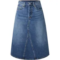 Levi's Hr A Line Decon Skirt Mid Morning Maat: W25 | Spijkerrokken Outlet | Dames | Blauw