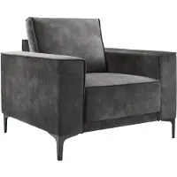 Profijt Meubel Fauteuil Calira velvet antraciet basic comfort