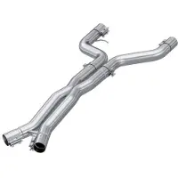 MBRP 21-23 BMW M4 G82 / M3 G80 3.0L T304 Stainless Steel 3in Resonator Bypass X-Pipe