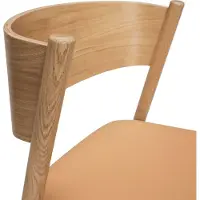 Hubsch Oblique stoel met leren zitting - 331603