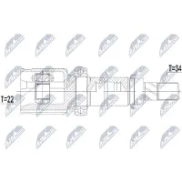 NTY NPW-FR-142 Aandrijfas