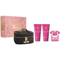 Versace Bright Crystal Absolu Gift Set EDP 90ML + SG 100ML+ BL 100ML + small Beauty Case