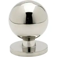 Beslag Design Solliden Knop Vernikkeld - Knoppen en deurgrepen Vernikkeld Messing Silver - 339430-11
