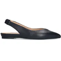 Manfield Zwart leren slingbacks | Maat 36