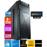 Screenon - Allround Office PC - Intel Core i9 - 1TB M.2 SSD - 32GB RAM - RTX 3050 - Inclusief Norton 360 + WiFi & Bluetooth