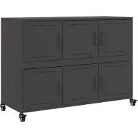 vidaXL Dressoir 100,5x39x72 cm staal zwart