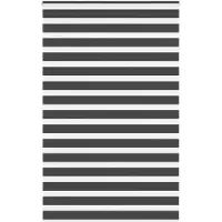 vidaXL Dubbele rolgordijn, zwart, 140x230 cm, stofbreedte 135,9 cm, polyester