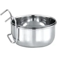 Nobleza Vogelvoerbak RVS - Hangende Voerbak en Waterbak voor Vogelkooi - 300 ml - Ø 9,5 cm