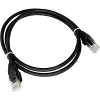 Alantec KKU6CZA0.5, 0,5 meter, Cat6, U/UTP (UTP), RJ-45, RJ-45, zwart