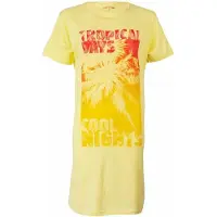 Temptation Dames Nachthemd - 100% Katoen - Print - Geel - Maat L