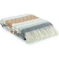 Most - Wollen plaid Ugle - 100% Nieuw-Zeelandse wol - 140 x 200 cm - beige