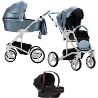 Bebetto Torino PRO 06 Complete kinderwagen 3 in 1 - inclusief Autostoel - Luiertas - Footcover- Regenhoes