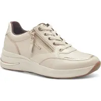 Tamaris Damenschuhe sportlicher Schnürer Beige Freizeit