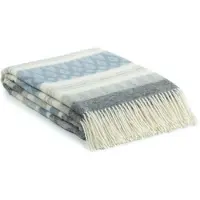 Most - Wollen plaid Ugle - 100% Nieuw-Zeelandse wol - 140 x 200 cm - blauw