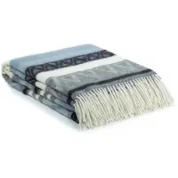 Most - Wollen plaid Triangel - 100% Nieuw-Zeelandse wol - 140 x 200 cm - blauw