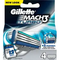 Gillette Mach 3 Turbo Scheermesjes - 4 stuks