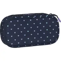 Beckmann etui - Sport Junior - ovaal - leeg - Blue Hearts - BE-231144A