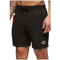 Superdry Gerecyclede Polo Zwemshort - 43 cm Zwart Grootte: S
