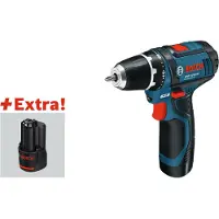 Bosch Accutoolkit Combipack GSR 12V-15 + Handtools (8x) | 2x GBA 12V 2,0Ah + GAL 12V-20 - 060186810R