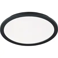 TRIO LED-plafondlamp Camillus, dimbaar, zwart, Badkamer, Kunststof, Modern, LED plafondlamp