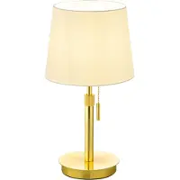 TRIO Schemerlamp Lyon messing mat met wit