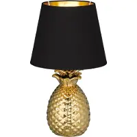 TRIO Tafellamp Pineapple 35cm goud met zwart