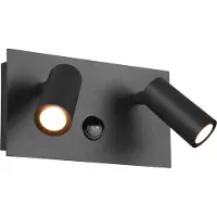 TRIO Wand lamp Tunga met bewegingssensor antraciet